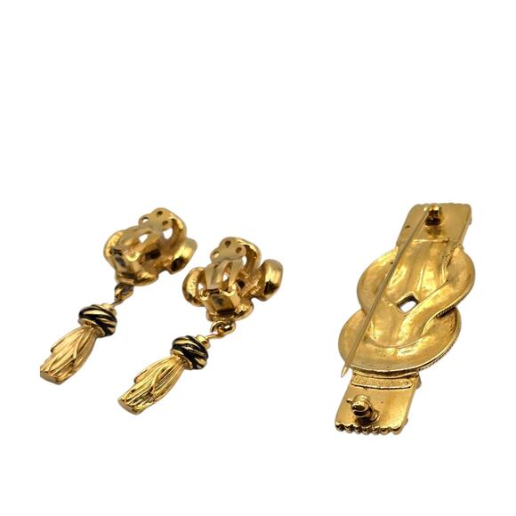 Metropolitan Museum Of Fine Arts Earrings Brooch Lot Of Two Vintage Clip-On - Picture 9 of 9